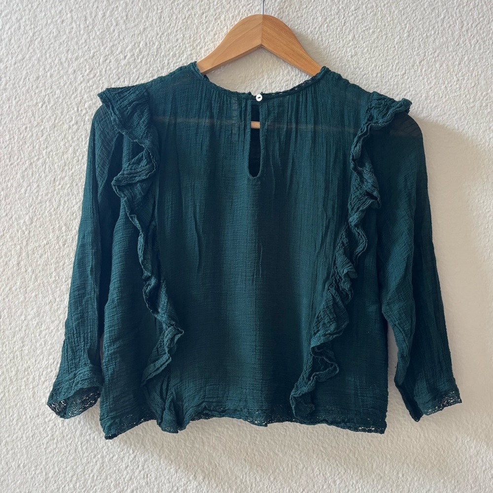 Free People Top Ruffle Lace - Picture 2 of 8